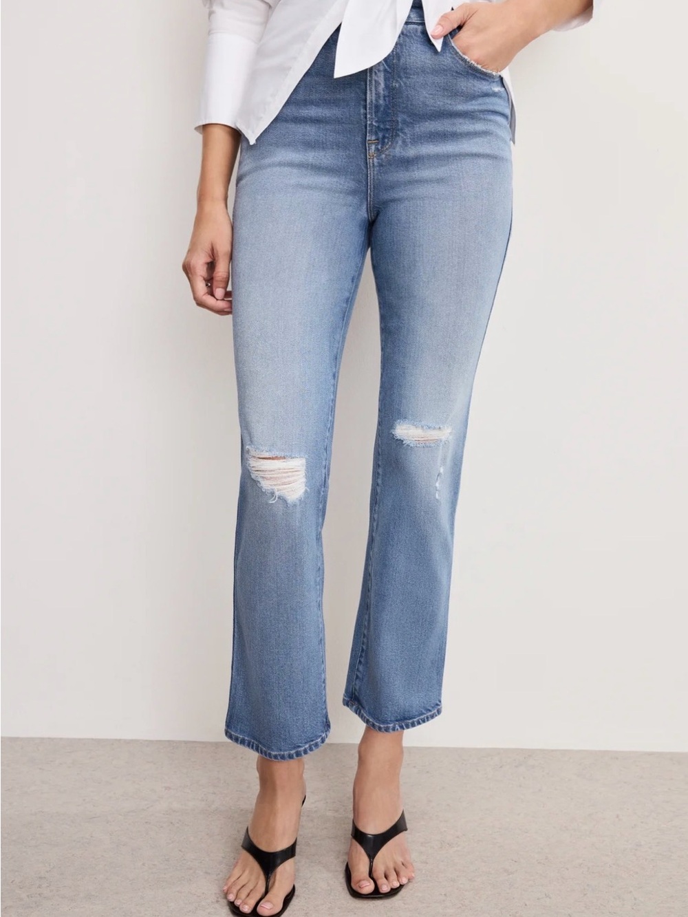 Good American Soft Tech Curve Straight Jeans